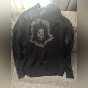 Fintech Black Graphic Hoodie - Men